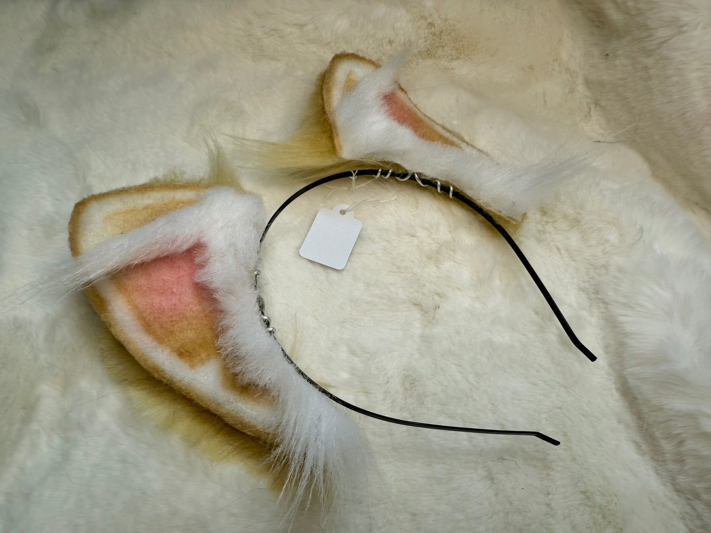 Blonde Faux Fur Cat Ears
