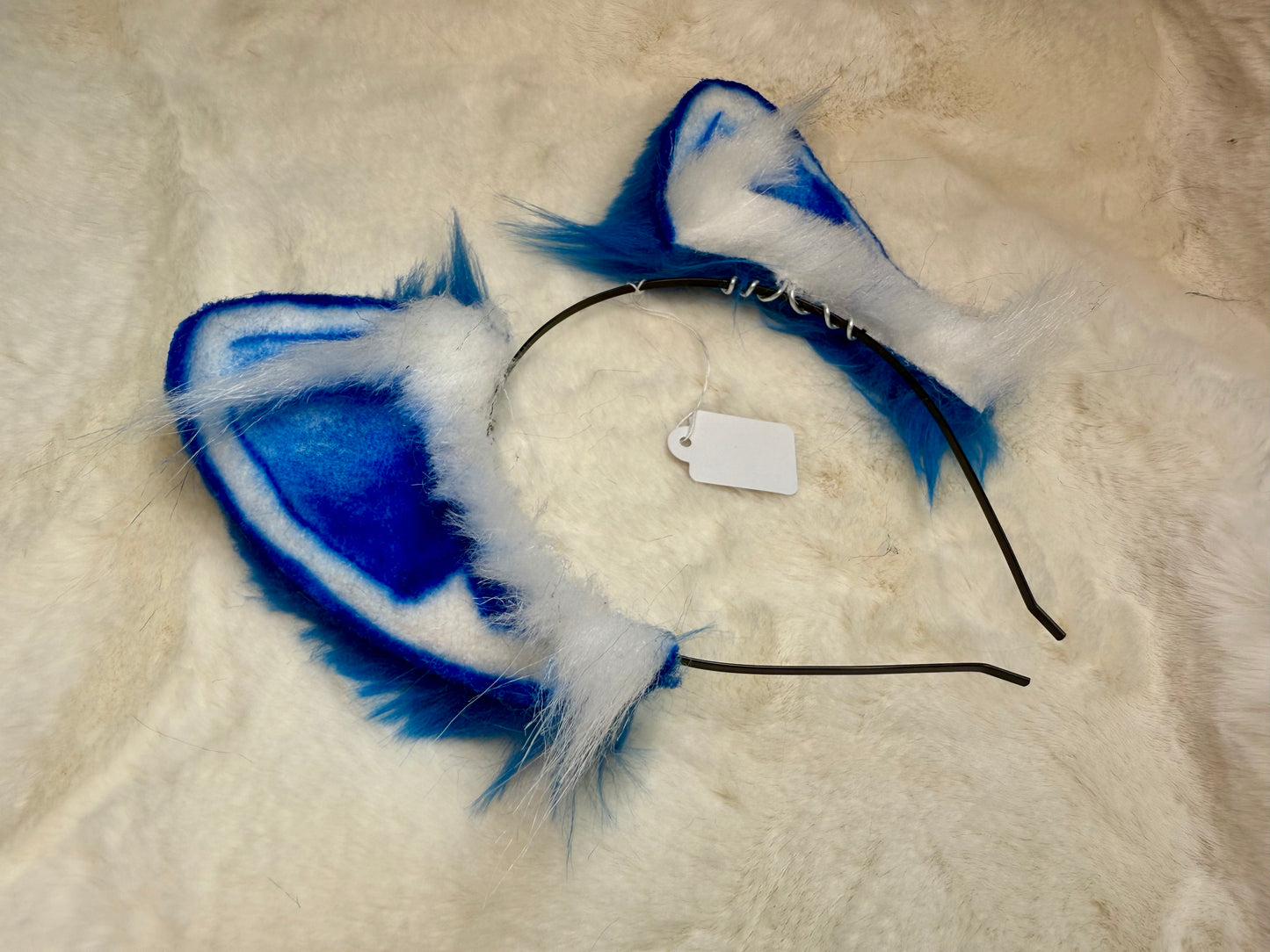 Blue Faux Fur Cat Ears