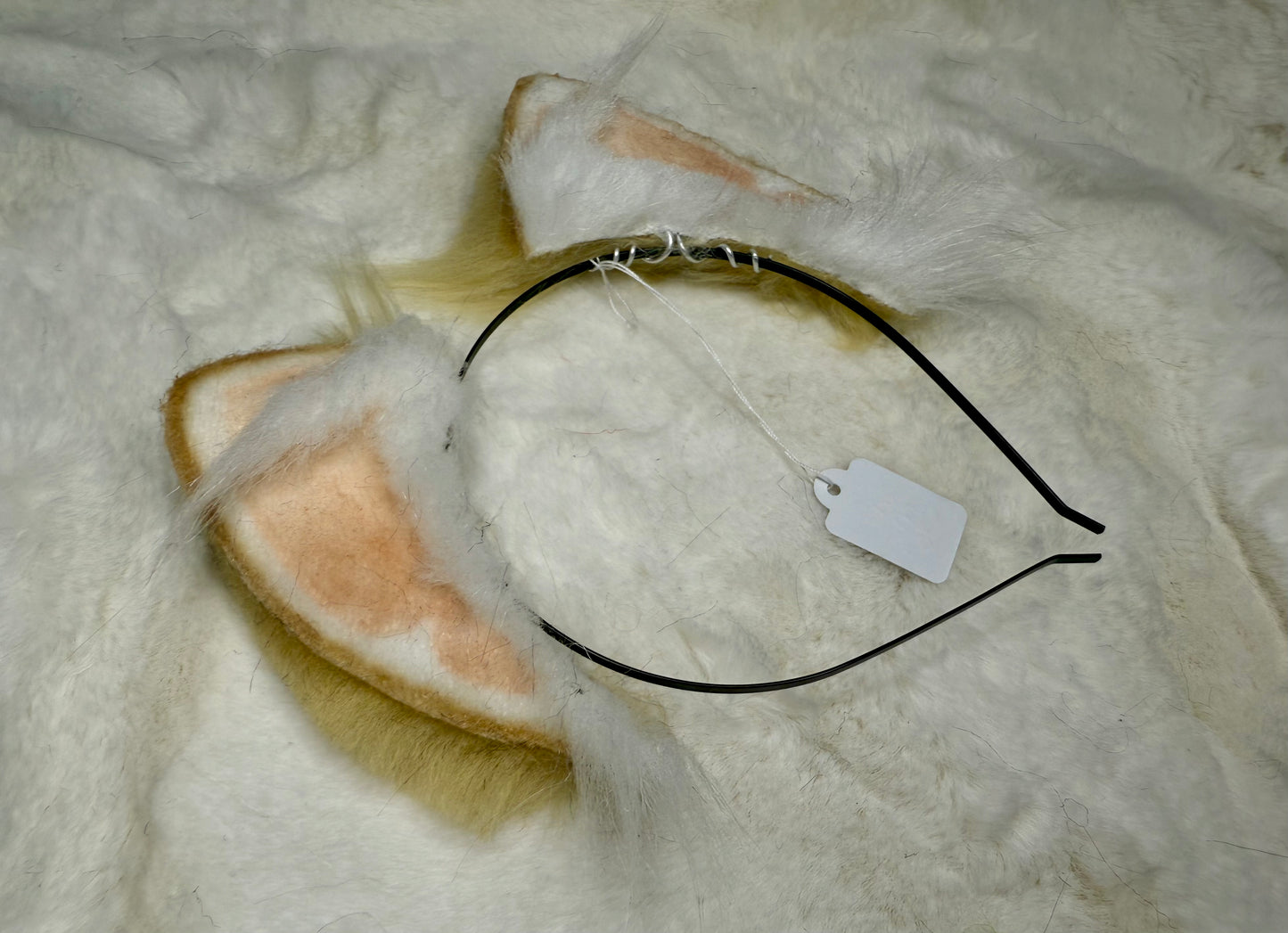 Blonde Faux Fur Kitten Ears