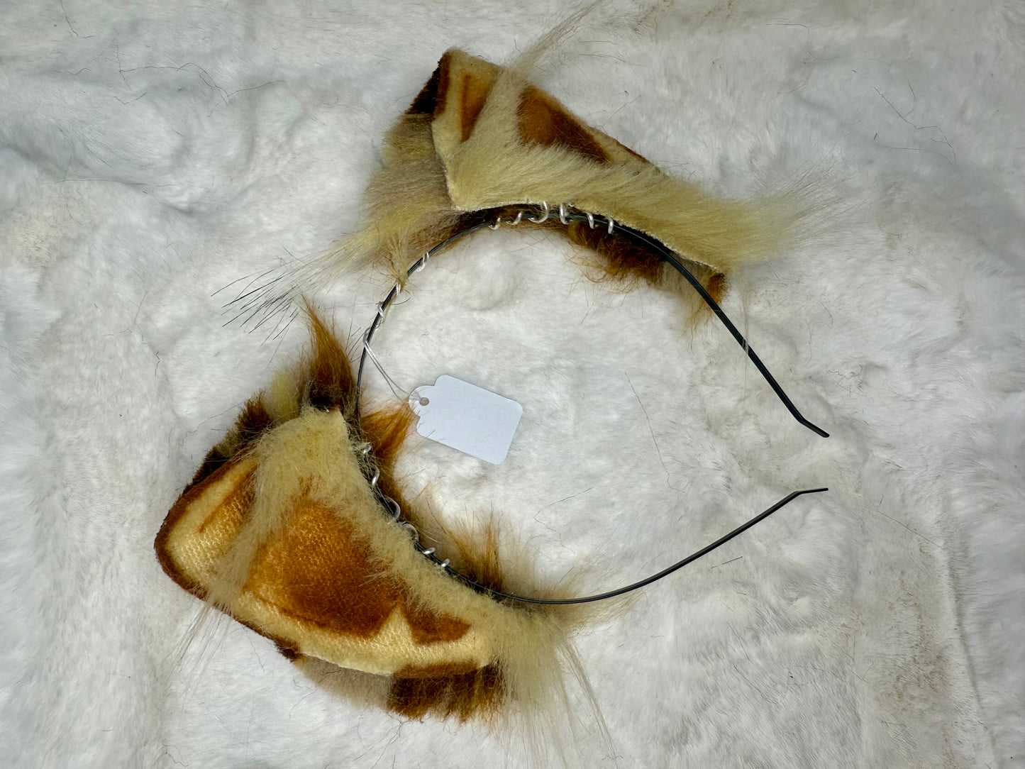 Speckled Brown Faux Fur Kitten Ears