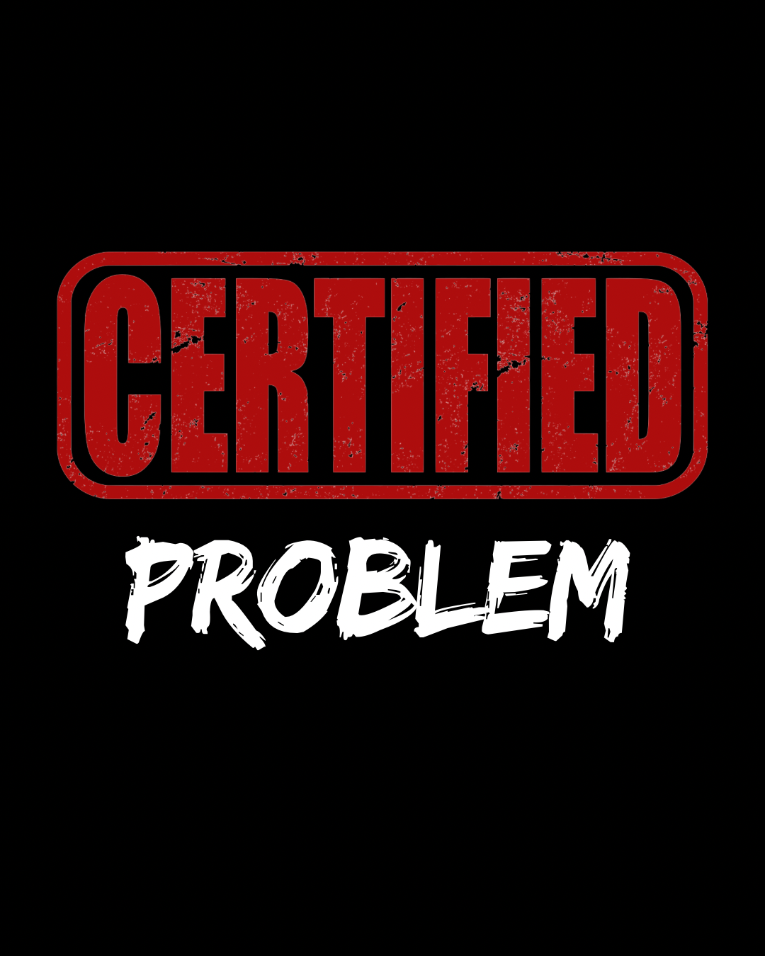 Certified Problem -PRE ORDER- black crop tee