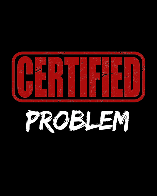 Certified Problem -PRE ORDER- black crop tee