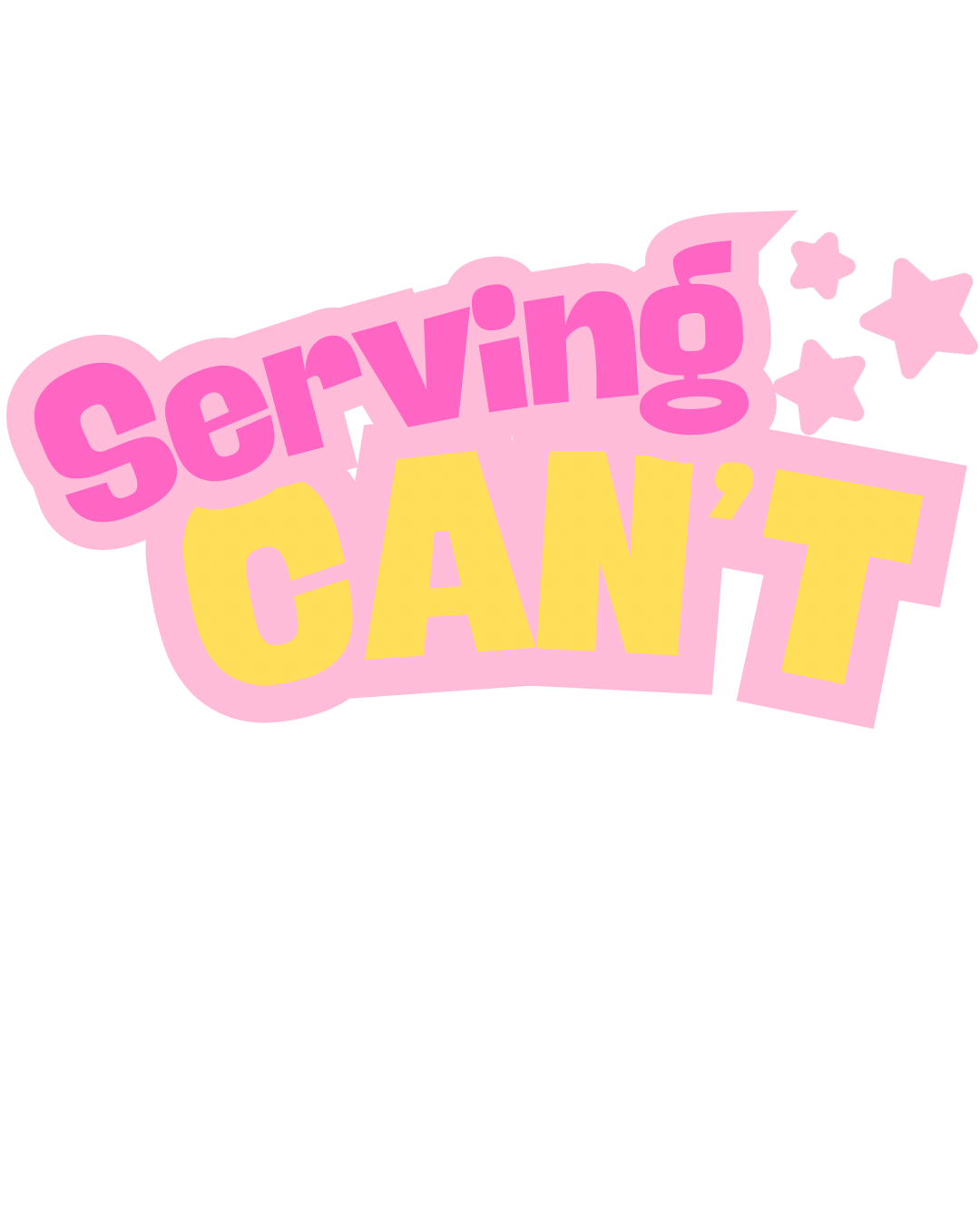 Serving Can't -PRE ORDER- black crop tee