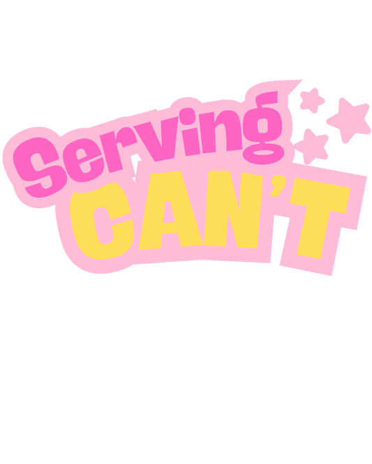 Serving Can't -PRE ORDER- black crop tee