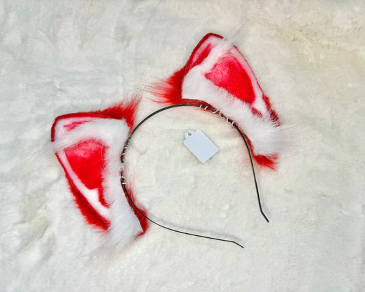 Red Luxury Faux Fur Cat Ears