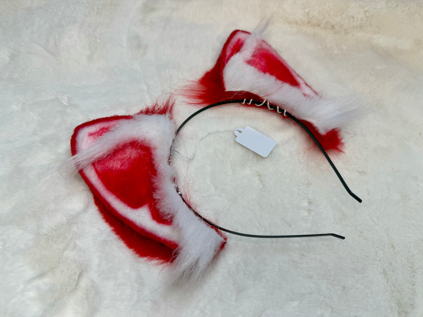 Red Luxury Faux Fur Cat Ears