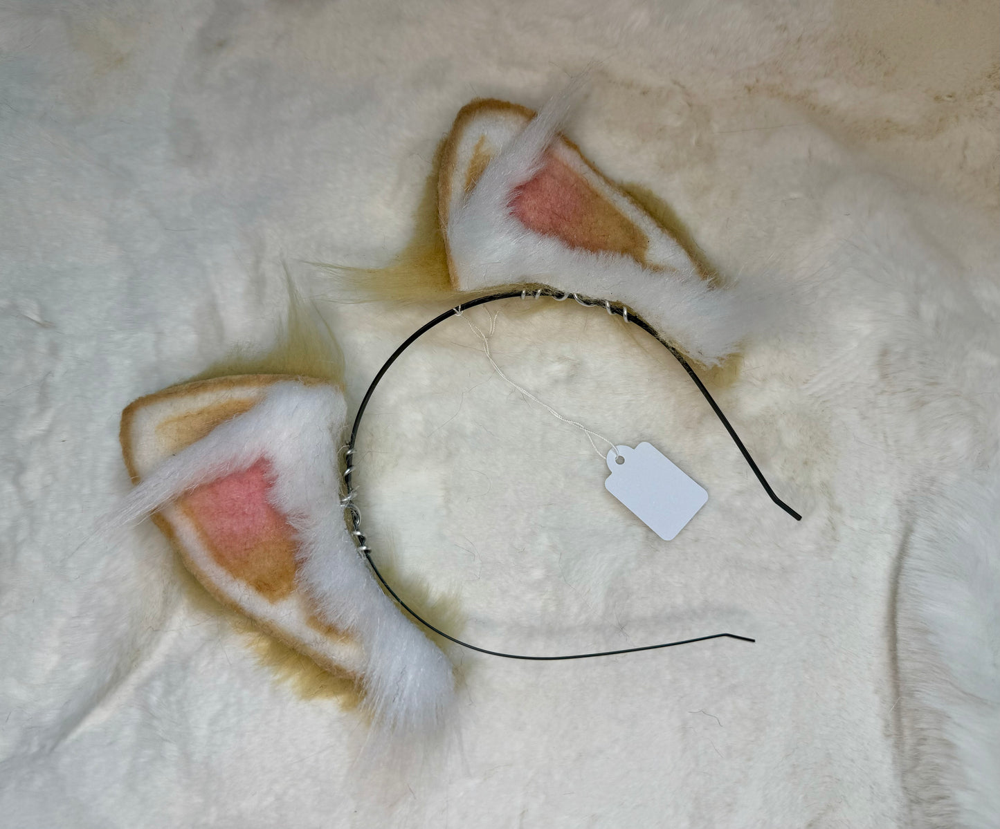Blonde Faux Fur Cat Ears