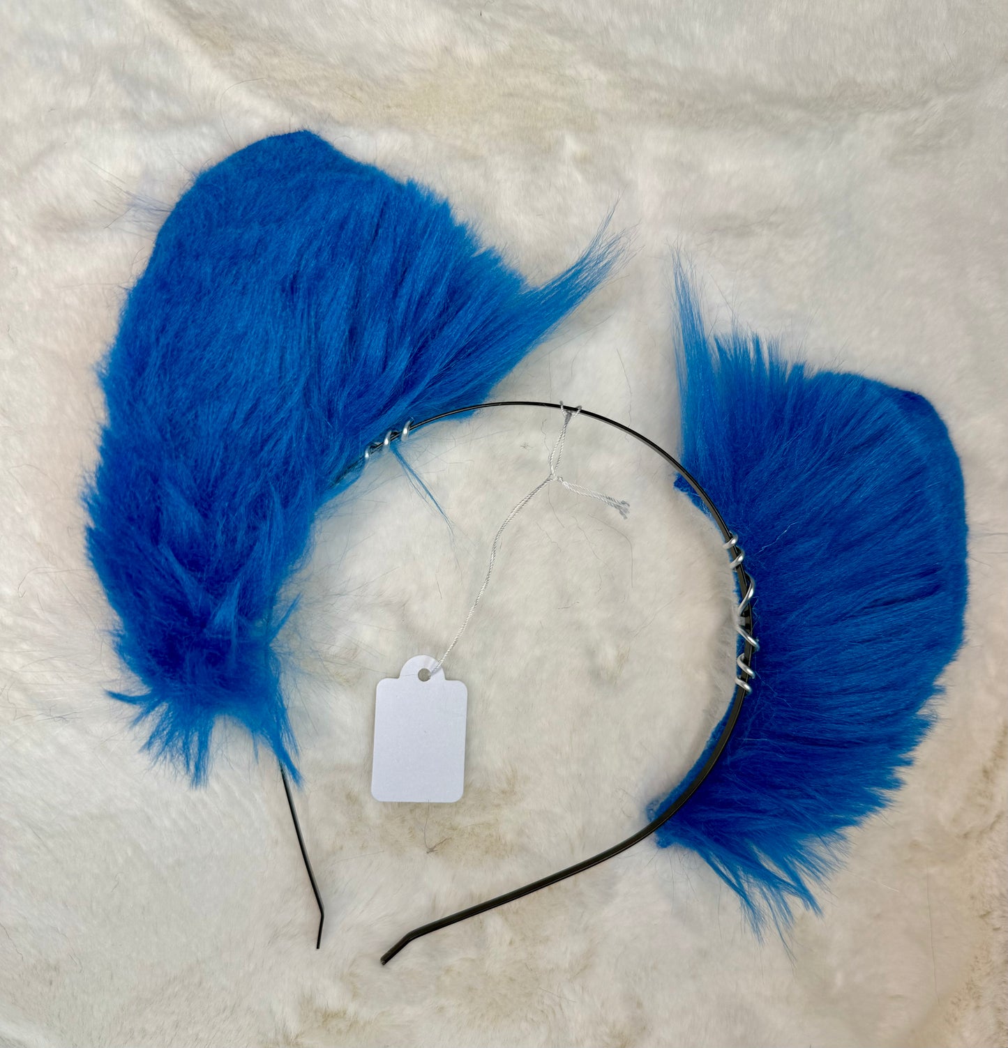 Blue Faux Fur Cat Ears