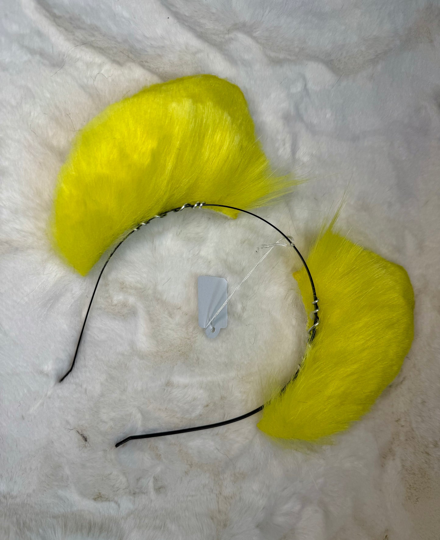 Yellow Faux Fur Cat Ears