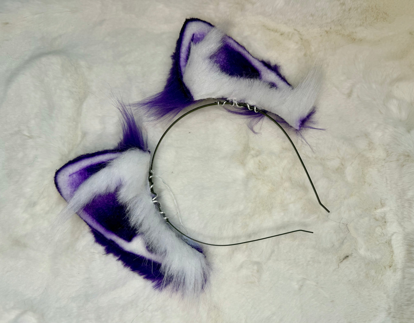 Purple Faux Fur Cat Ears