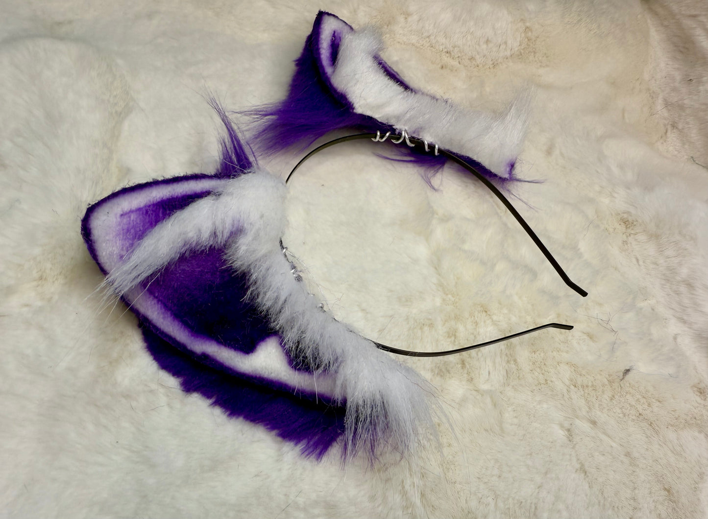 Purple Faux Fur Cat Ears