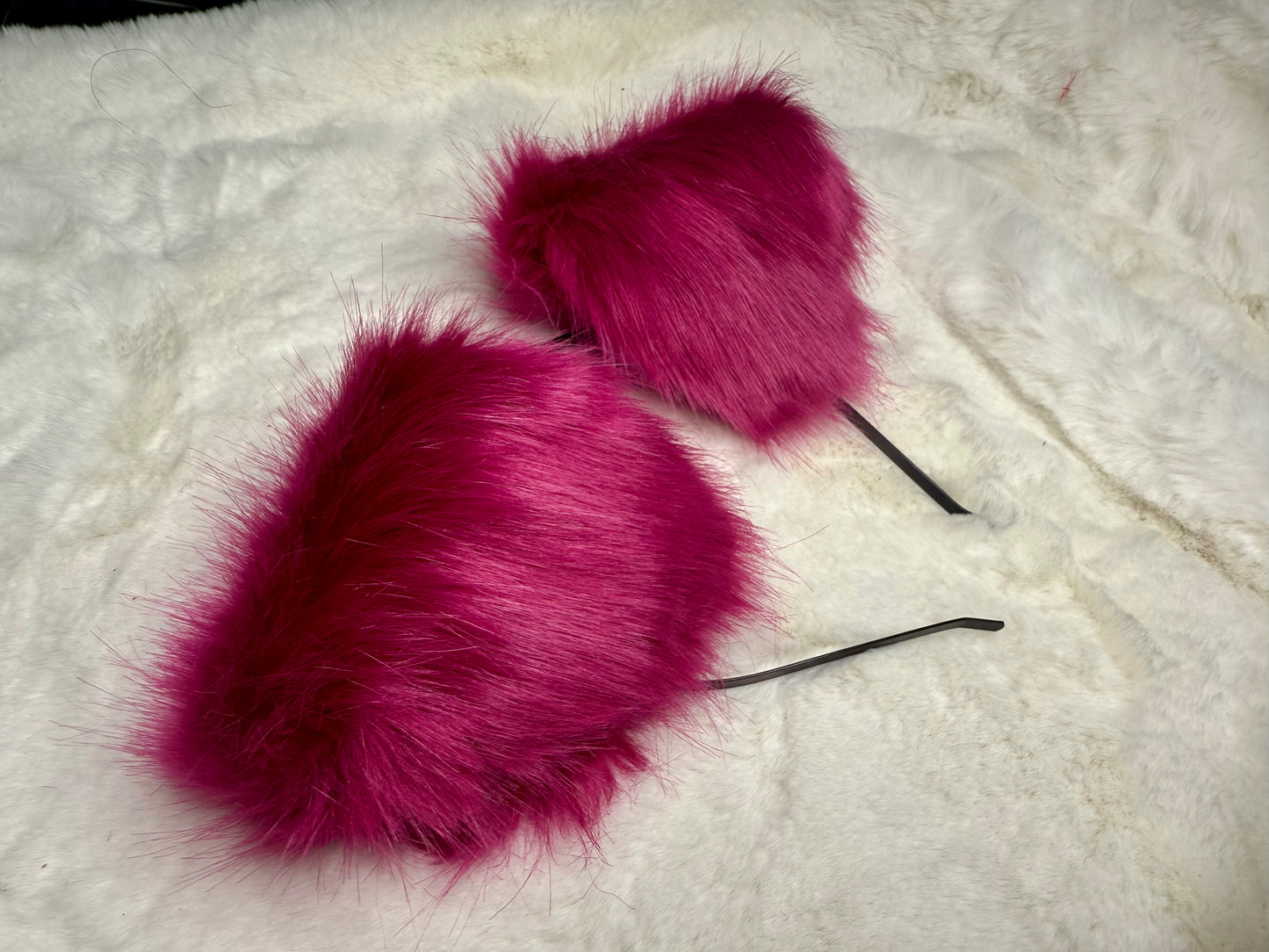 Fuschia Pink Floppy Puppy Ears