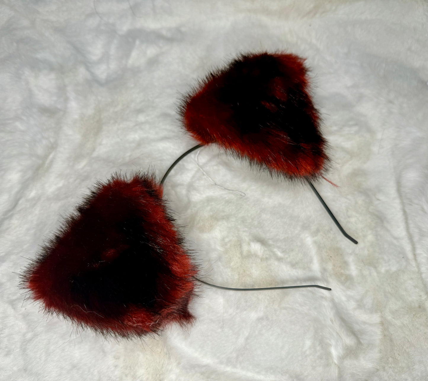Red Black Speckle Floppy Puppy Ears