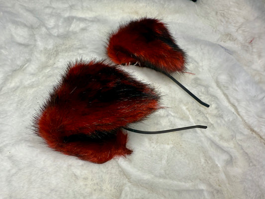 Red Black Speckle Floppy Puppy Ears