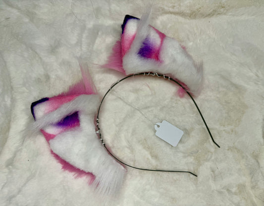 Pink Purple Faux Fur Fox Ears