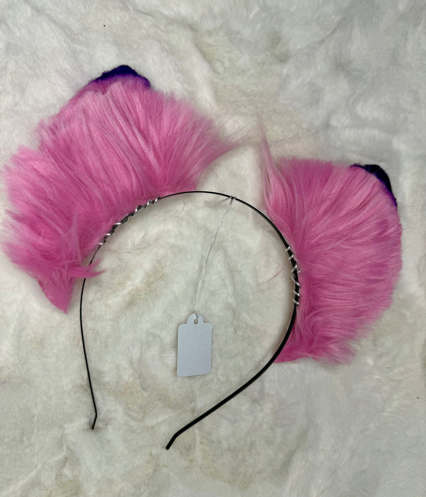 Pink Purple Faux Fur Fox Ears