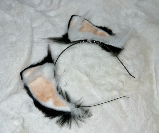 Tuxedo Faux Fur Kitten Ears