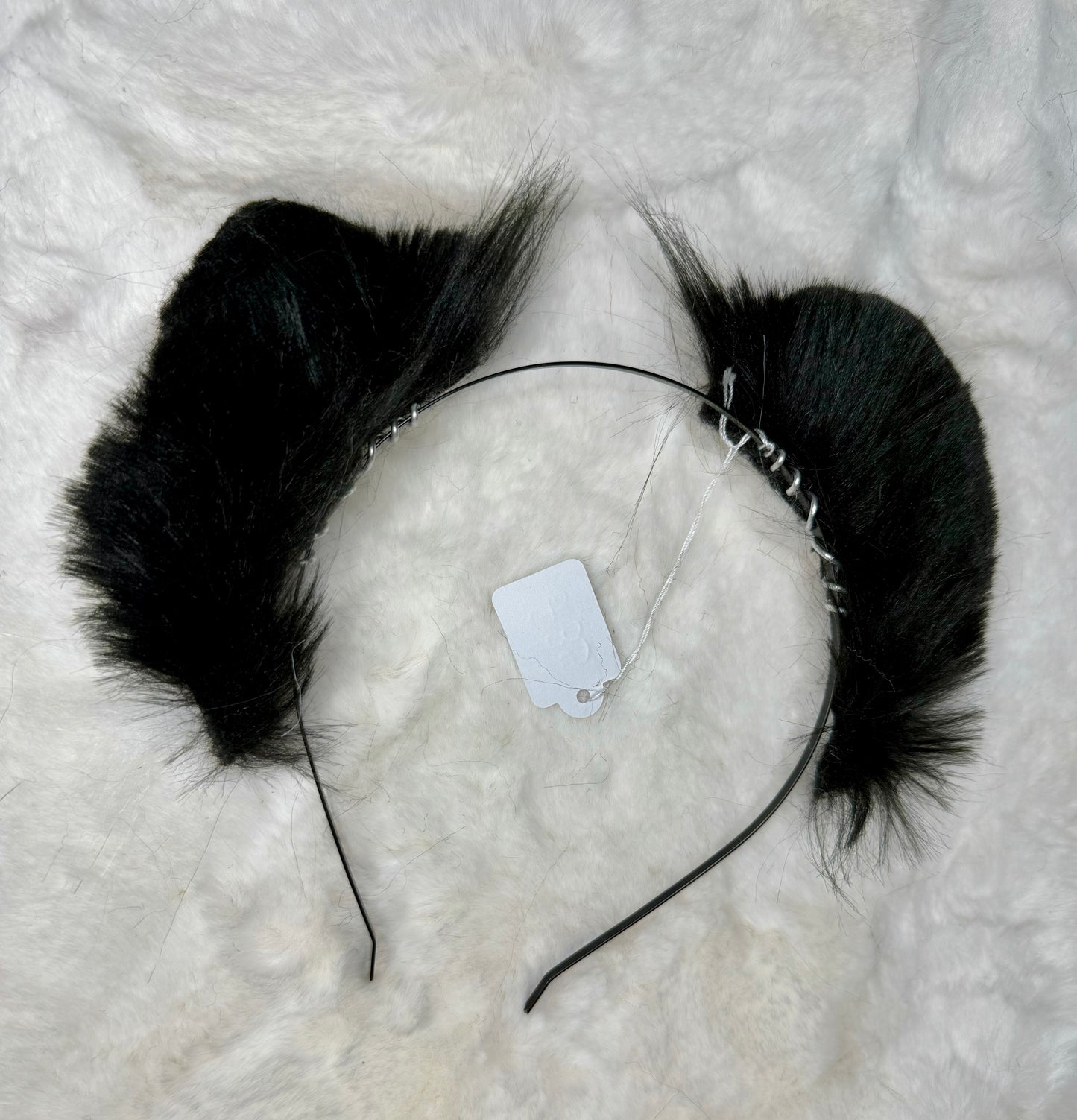 Tuxedo Faux Fur Kitten Ears