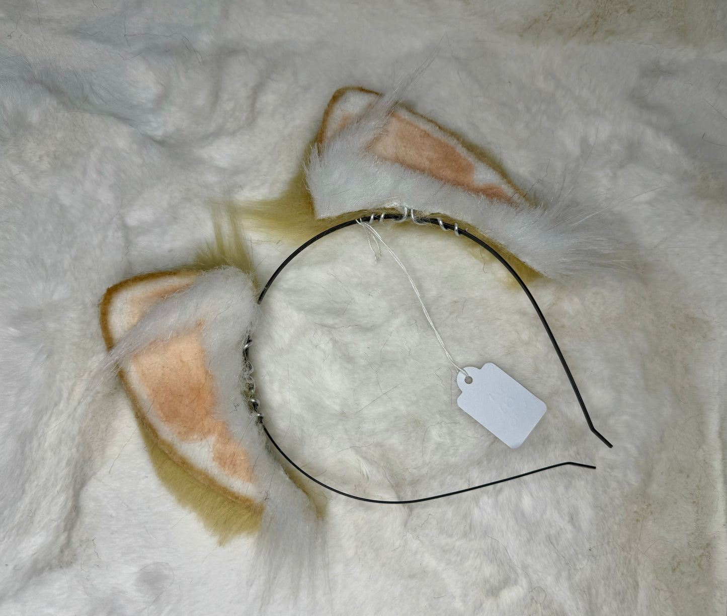 Blonde Faux Fur Kitten Ears