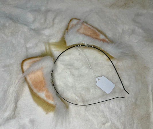 Blonde Faux Fur Kitten Ears