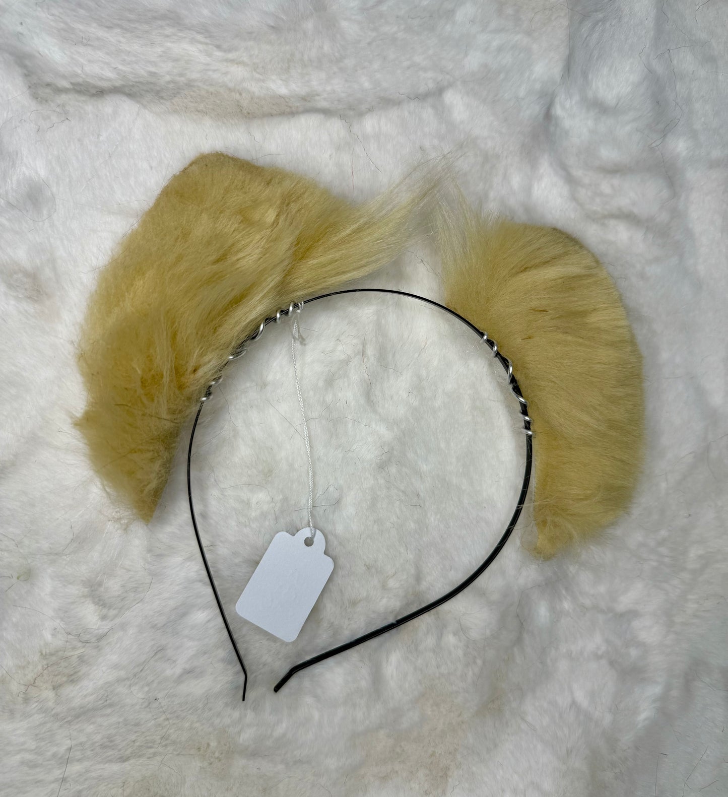 Blonde Faux Fur Kitten Ears