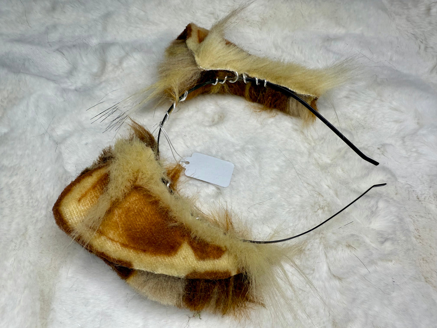 Speckled Brown Faux Fur Kitten Ears
