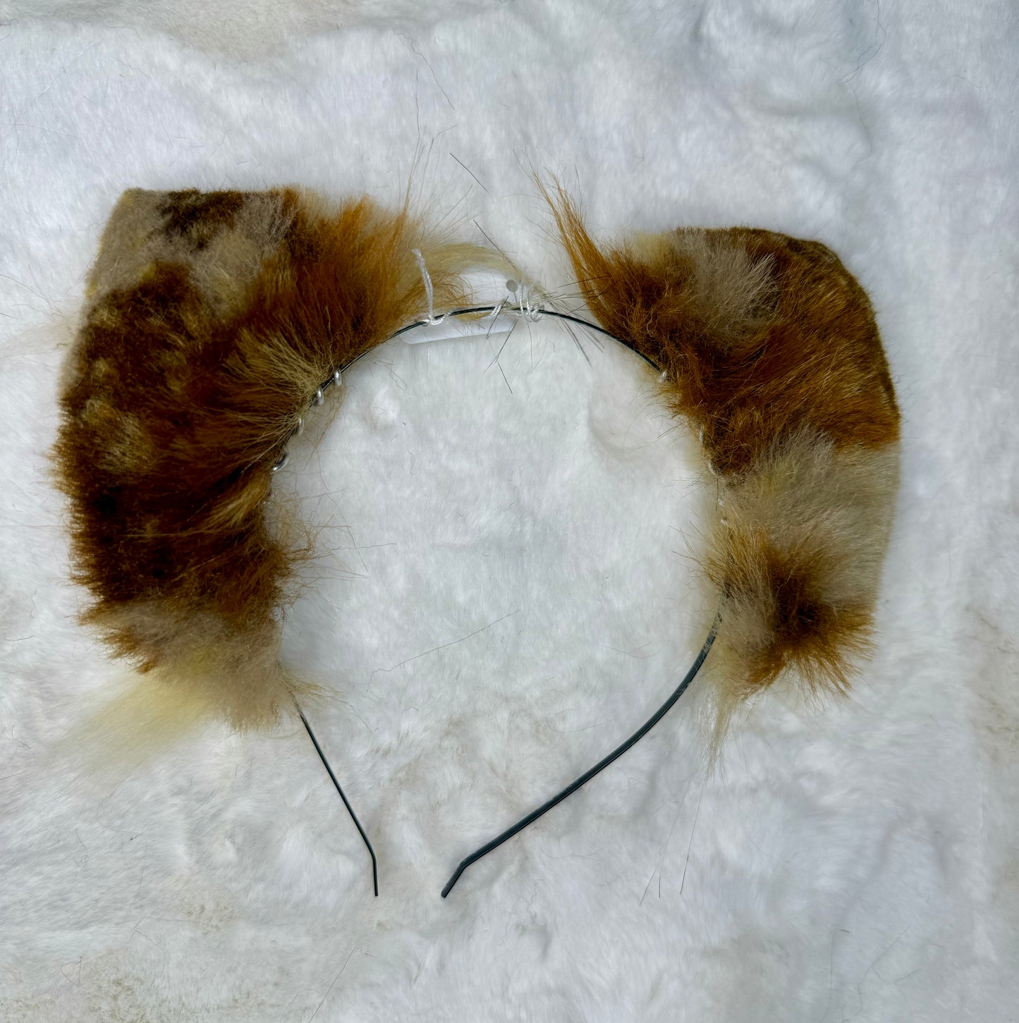 Speckled Brown Faux Fur Kitten Ears
