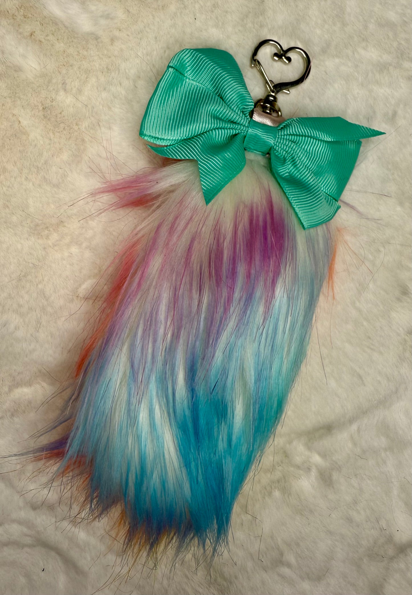 Faux Fur Tail Charm Bag Accessory