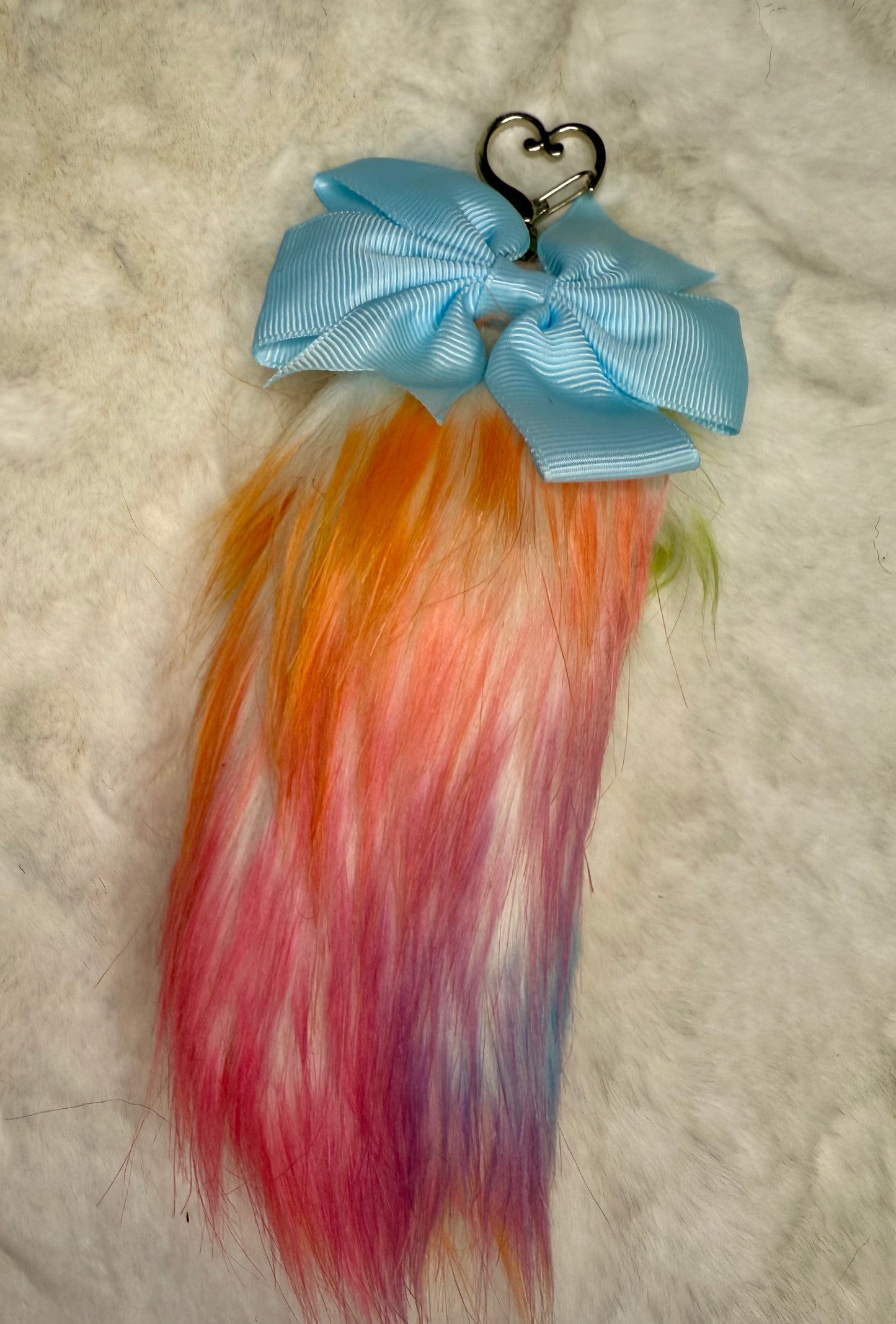 Faux Fur Tail Charm Bag Accessory