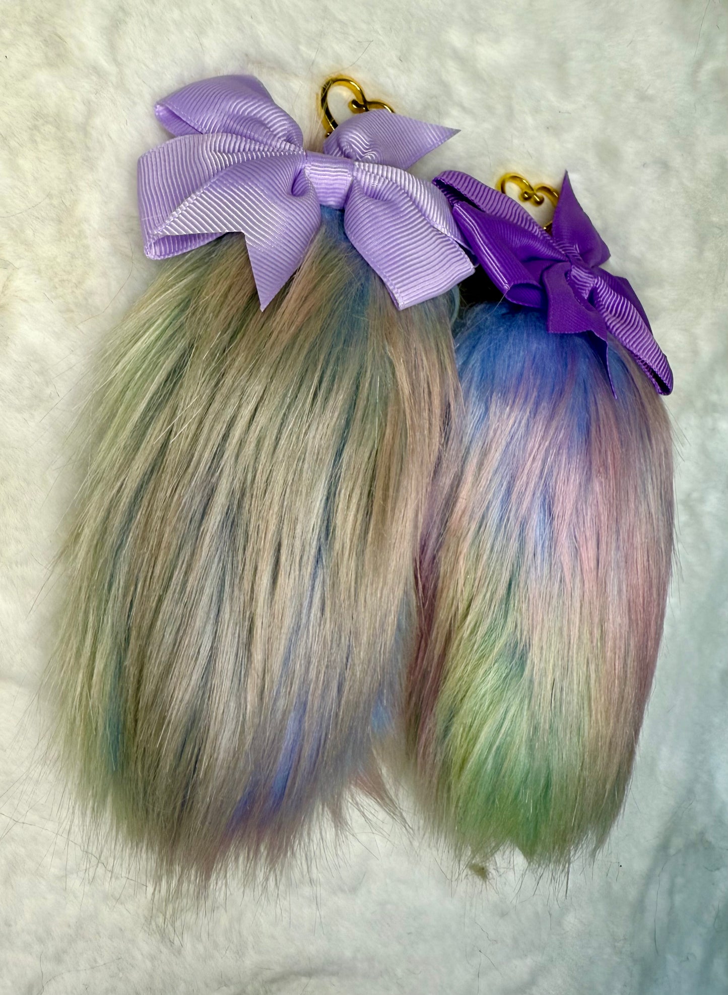 Faux Fur Tail Charm Bag Accessory