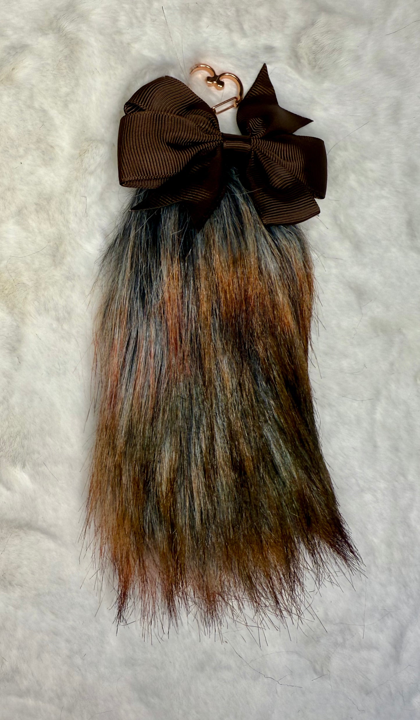 Faux Fur Tail Charm Bag Accessory