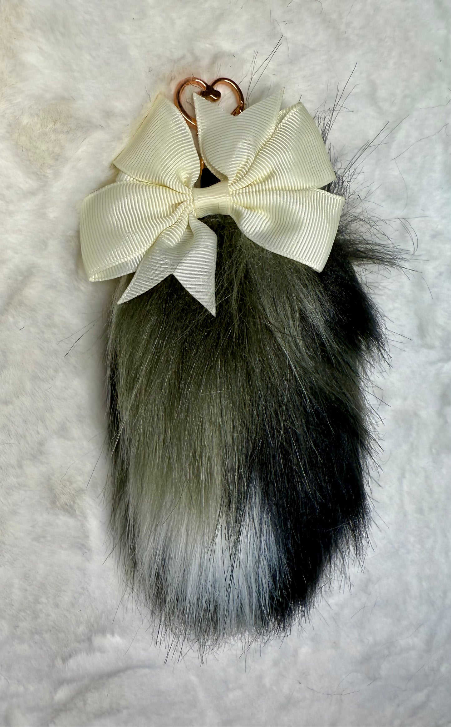 Faux Fur Tail Charm Bag Accessory