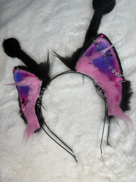 Pink Glorp Alien Cat With Antennae