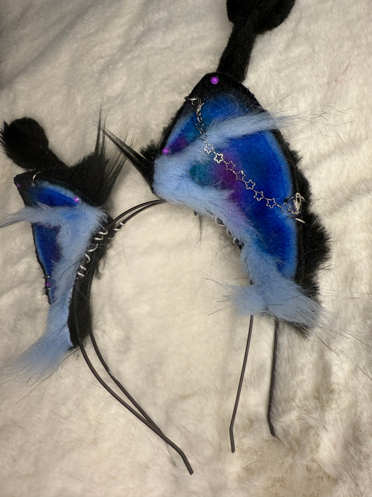 Blue Glorp Alien Cat With Antennae