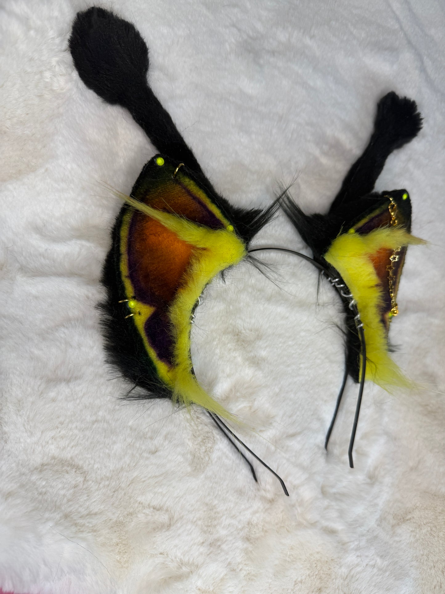 Yellow Glorp Alien Cat With Antennae