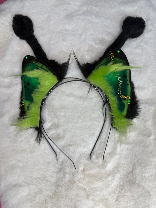 Green Glorp Alien Cat With Antennae